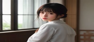 动漫美女角色多样化发型与发色设计展示，包含银发蓝发等特色配色
